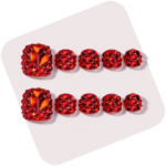 Scarlet Blaze Hand & Foot Set – Red Crystal-Encrusted Press-Ons - Image 2
