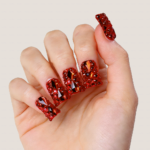 Scarlet Blaze Hand & Foot Set – Red Crystal-Encrusted Press-Ons - Image 3