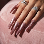 Cat Eye Chrome – Multi-Color Long Square Press-Ons with Magnetic Cat Eye Finish - Image 8