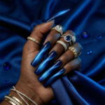 Cat Eye Chrome – Multi-Color Long Square Press-Ons with Magnetic Cat Eye Finish - Image 2