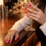 Pink Flame – Short Duck Press-Ons with Bold Flame Art - Image 3