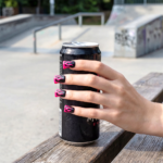 Blaze Pop-Hot Pink & Black Short Duck Press-Ons with Flame Graphics - Image 3