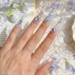 Aurora Crystal-Iridescent Mint Stiletto Press-Ons with Mixed Rhinestone Accents - Image 4