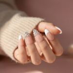 Pearl Elegance – Medium Almond Press-Ons with Pearl Clusters - Image 4