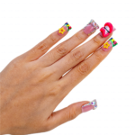 Pout Pop-Bubblegum Pink Short Duck Press-Ons with 3D Lip & Star Charms - Image 5