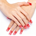 Pink Flame – Short Duck Press-Ons with Bold Flame Art - Image 5