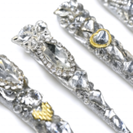 Diamond Spike-Silver Glitter Stiletto Press-Ons with Full Rhinestone Coverage - Image 6