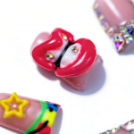 Pout Pop-Bubblegum Pink Short Duck Press-Ons with 3D Lip & Star Charms - Image 6