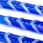 Ice Vortex-Cobalt Blue Stiletto Press-Ons with Silver Swirls - Image 6