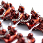 Rebel Chain-Metallic Red Short Duck Press-Ons with Spike & Chain Charms - Image 6