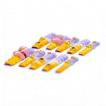 Sunset Swirl-Lavender & Mango Long Square Press-Ons with 3D Lip & Chain Charms - Image 7