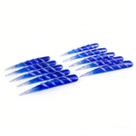 Ice Vortex-Cobalt Blue Stiletto Press-Ons with Silver Swirls - Image 7