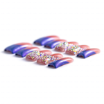 Lavender Blossom – Pink & Purple Long Duck Press-Ons with Crystal & Floral Accents - Image 7