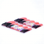 Crimson Noir – Pink & Black Glitter Long Duck Press-Ons with Crystal Accents - Image 7