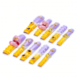 Sunset Swirl-Lavender & Mango Long Square Press-Ons with 3D Lip & Chain Charms - Image 8