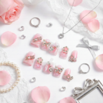 Pink Bling Hand Set – Ons with Crystal & Pearl Accents Product Description - Image 8