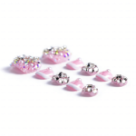 Pink Bling Foot Set – Ons with Crystal & Pearl Accents Product Description - Image 8