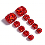 Scarlet Blaze Hand & Foot Set – Red Crystal-Encrusted Press-Ons - Image 16