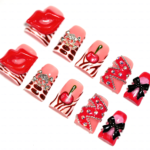 Cherry Kiss – Short Duck Press-Ons with 3D Lip & Cherry Accents - Image 8