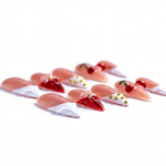 Cherry Bloom – Long Stiletto Press-Ons with Cherry & Floral Accents - Image 8